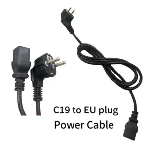 EU to C19 Power Plug Cord Euro Schuko Male EU to IEC320 C19 Female